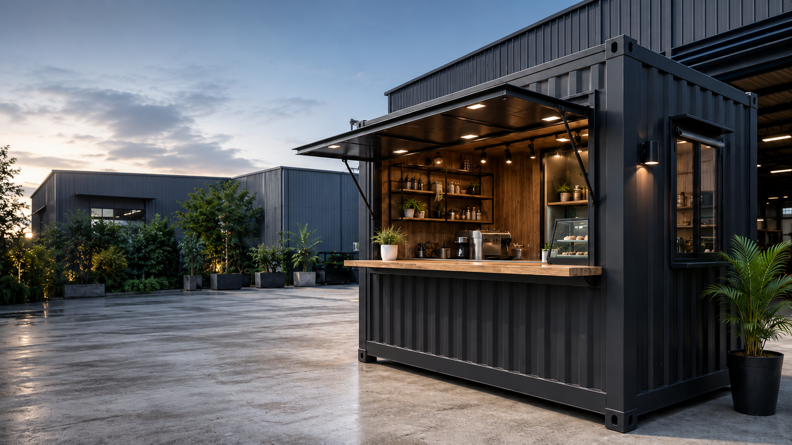 Jasa pembuatan booth container custom oleh CV Karya Utama Solusi