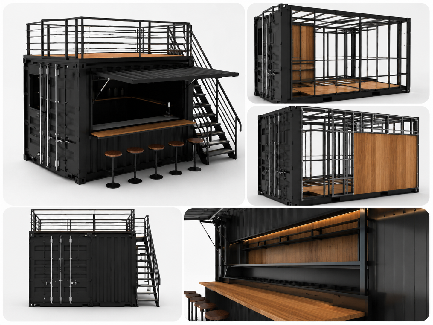 Pembuatan rangka dan panel booth container custom