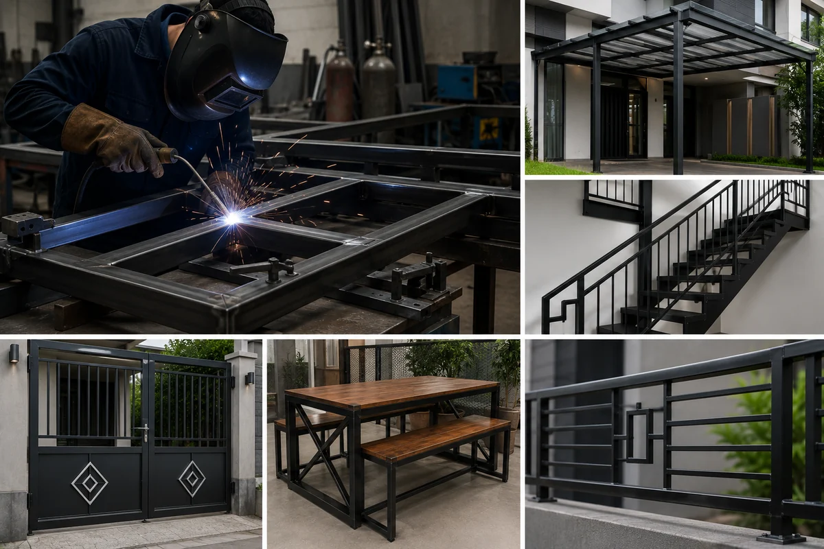 Pekerjaan logam custom dengan jasa las listrik area Jabodetabek