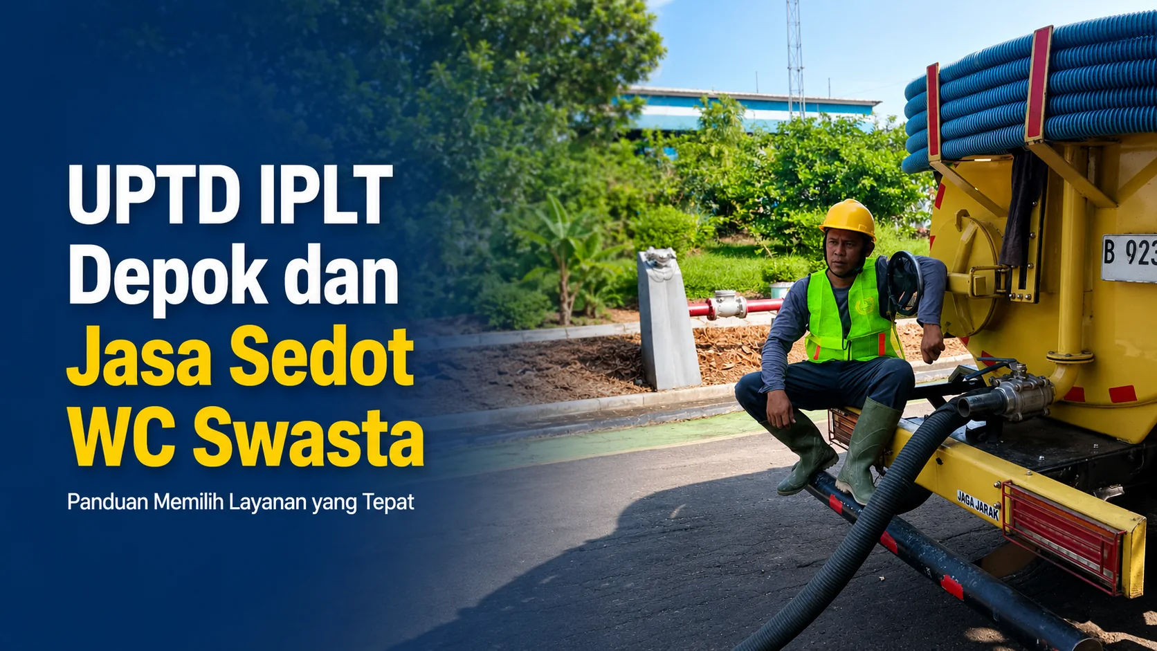 UPTD IPLT Depok dan jasa sedot WC swasta untuk layanan sedot tinja, septic tank, dan WC mampet