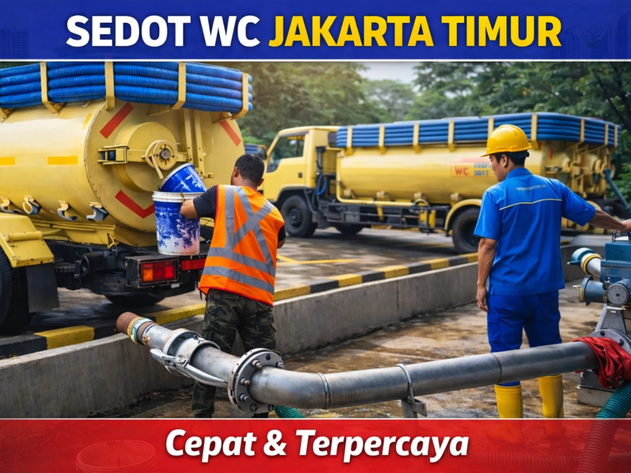 Mobil sedot WC CV Karya Utama Solusi untuk layanan Jakarta Timur