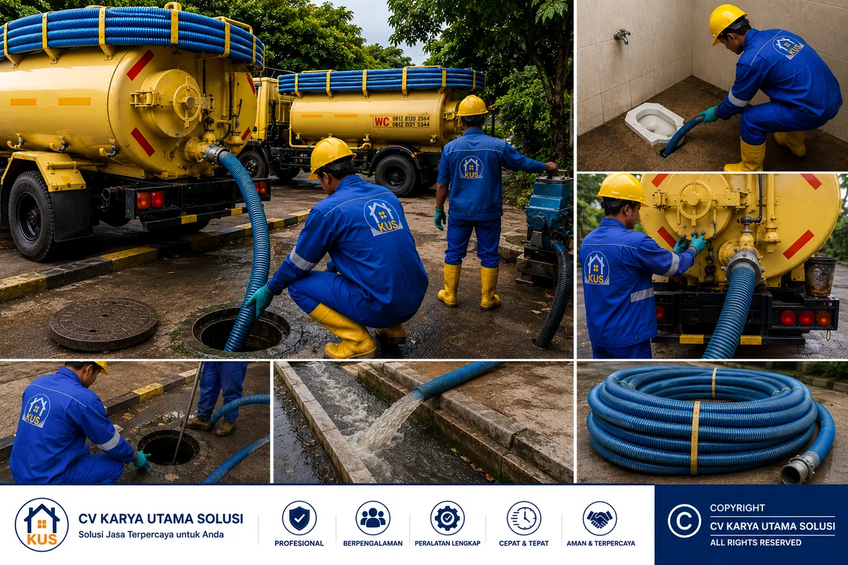 Dokumentasi layanan sedot WC dan pengangkutan limbah CV Karya Utama Solusi