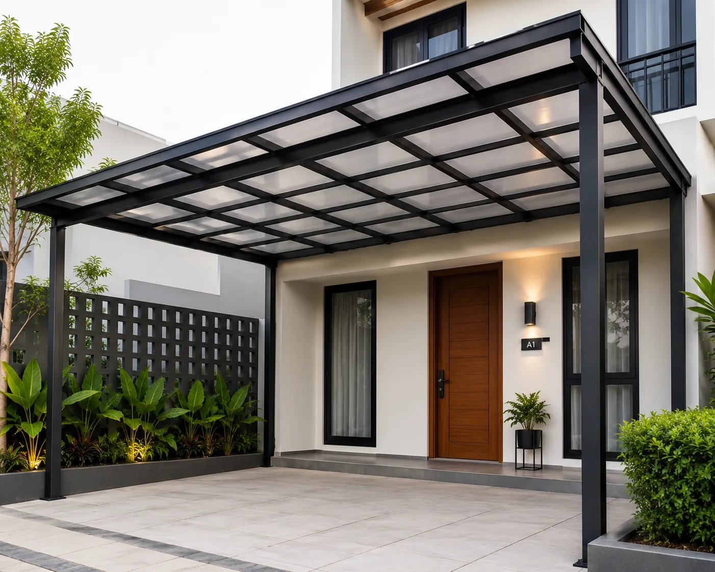 Kanopi besi hollow untuk rumah dan tempat usaha