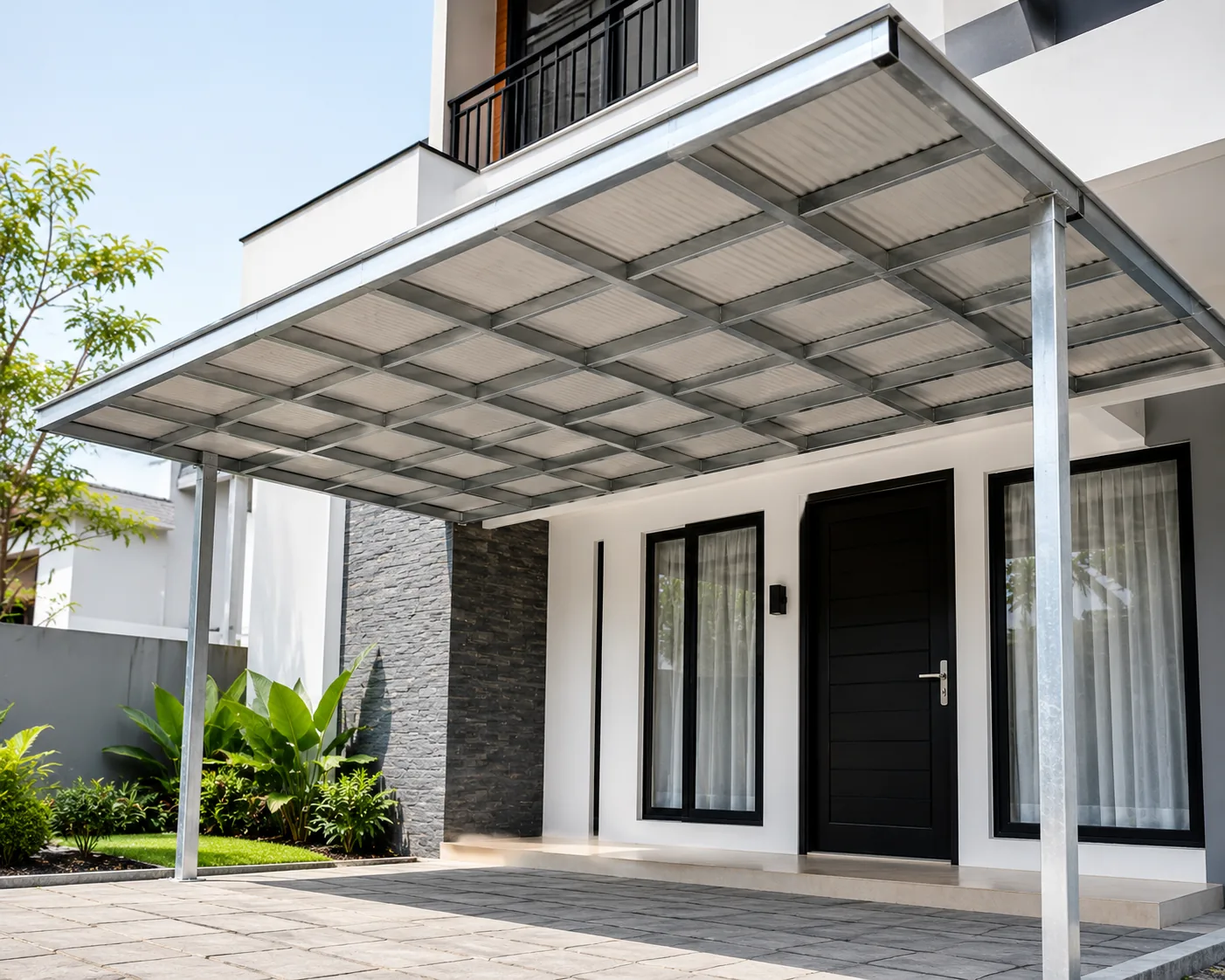 Kanopi hollow galvanis untuk rumah dan ruko
