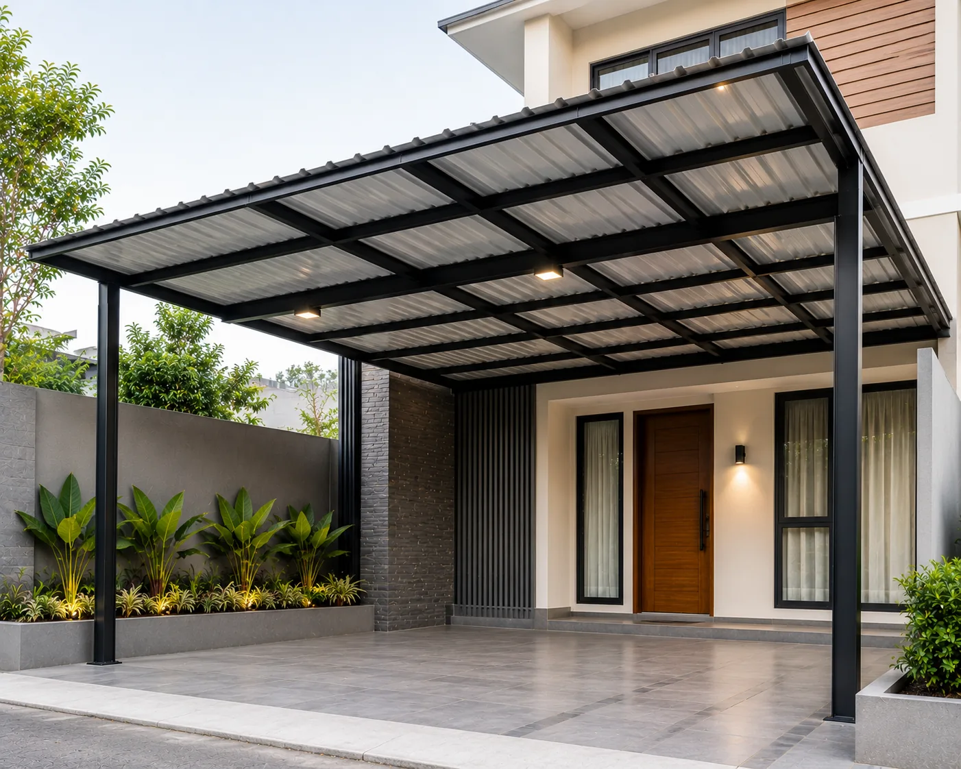 Kanopi spandek galvalum untuk rumah dan area usaha